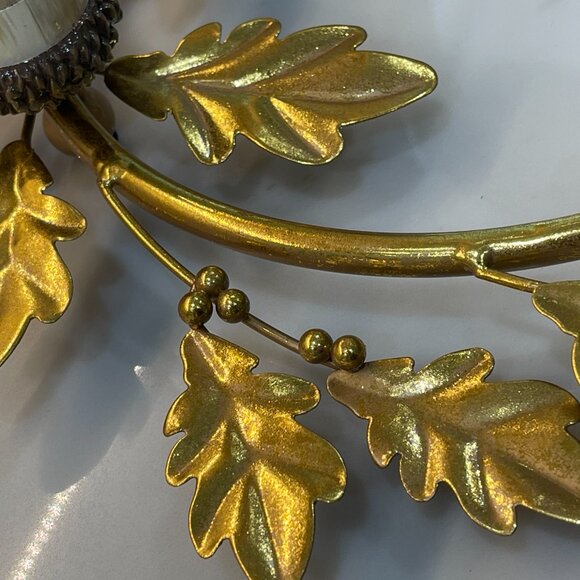 Autumnology Gold Leaf Ring Candle Holder CenterPiece - NEW - Picture 9 of 11